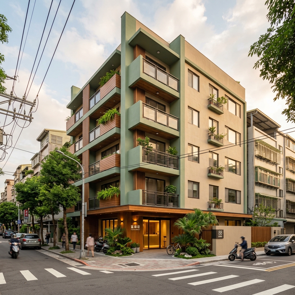 翻修後的整潔公寓外觀